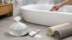 Woda po kąpieli do sprzątania łazienki: prosty trik na mniej szorowania i mniejsze zużycie